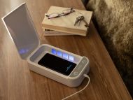 UV sterilizační box na mobily, roušky, respirátory a drobné předměty